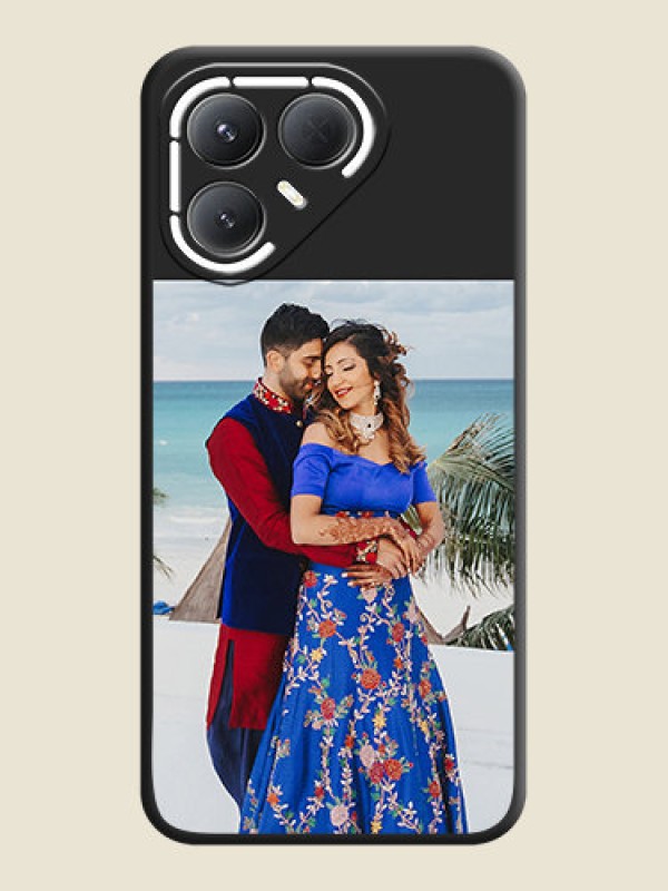 Custom Image Upload With Space Black Color On Custom Soft Matte Mobile Back Cover - Tecno Pova 7 Pro 5G
