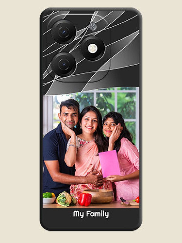 Custom Mixed Wave Lines - Photo on Space Black Soft Matte Mobile Cover - Tecno Spark 20