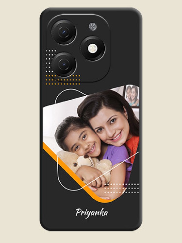 Custom Yellow Triangle - Photo on Space Black Soft Matte Phone Cover - Tecno Spark 20