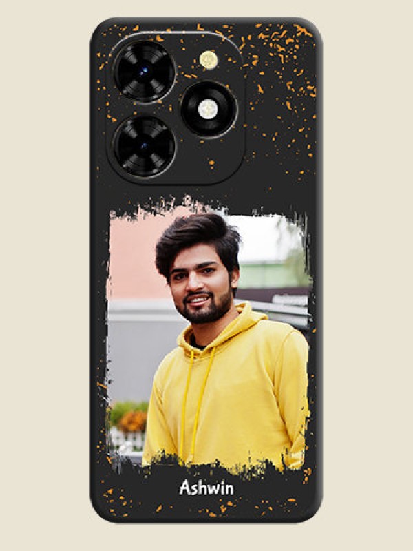 Custom Spray Free Design - Photo on Space Black Soft Matte Phone Cover - Tecno Spark 20C