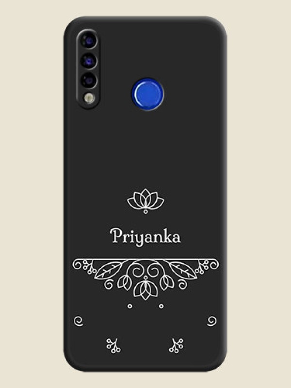 Custom Lotus Garden Custom Text On Space Black Personalized Soft Matte Phone Covers -Tecno Spark 4