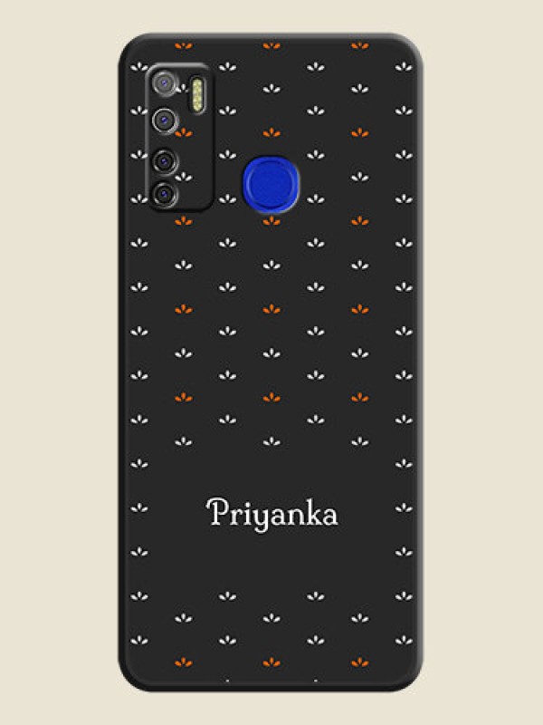 Custom Simple Pattern With Custom Text On Space Black Personalized Soft Matte Phone Covers -Tecno Spark 5 Pro