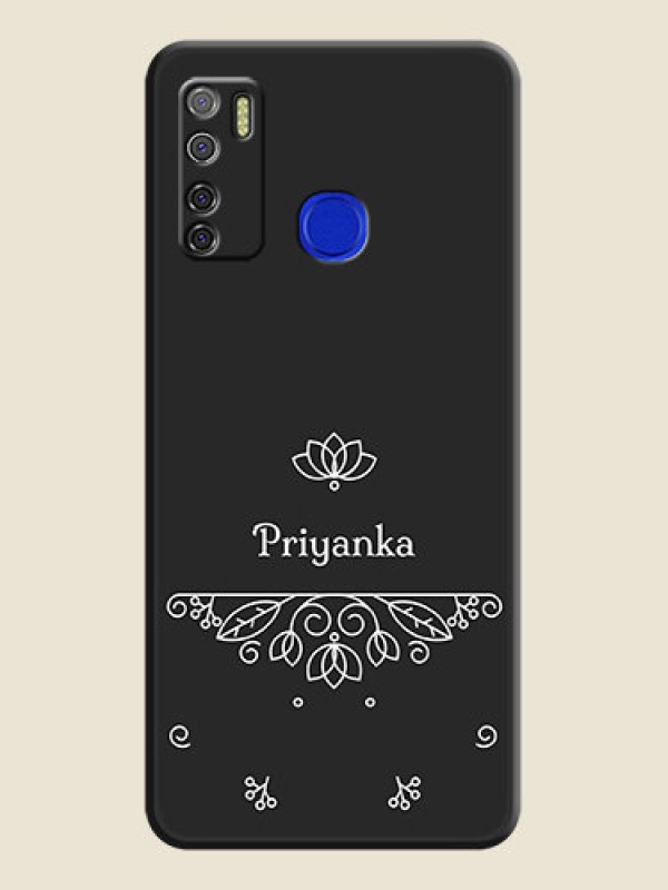Custom Lotus Garden Custom Text On Space Black Personalized Soft Matte Phone Covers -Tecno Spark 5 Pro