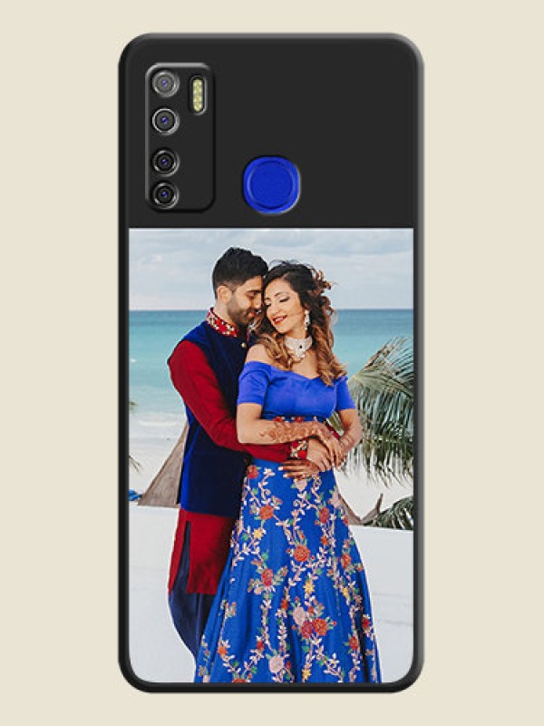 Custom Image Upload With Space Black Color On Custom Soft Matte Mobile Back Cover - Tecno Spark 5 Pro