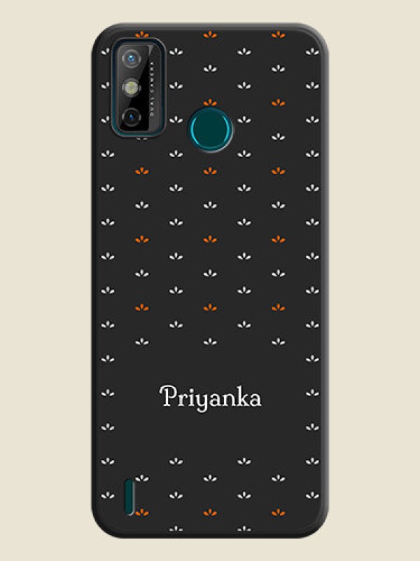 Custom Simple Pattern With Custom Text On Space Black Personalized Soft Matte Phone Covers -Tecno Spark 6 Go