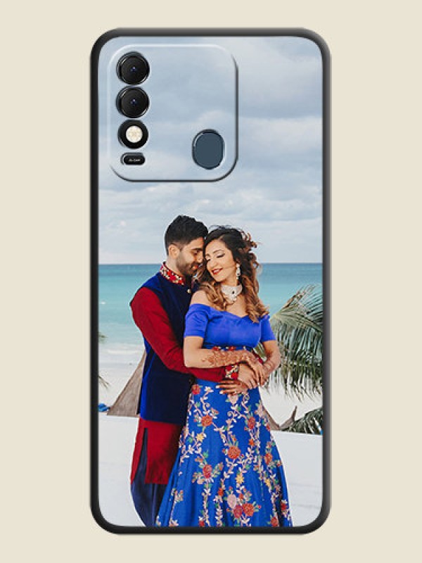 Custom Full Single Pic Upload On Space Black Personalized Soft Matte Phone Covers -Tecno Spark 8