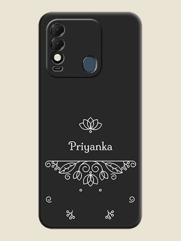 Custom Lotus Garden Custom Text On Space Black Personalized Soft Matte Phone Covers -Tecno Spark 8