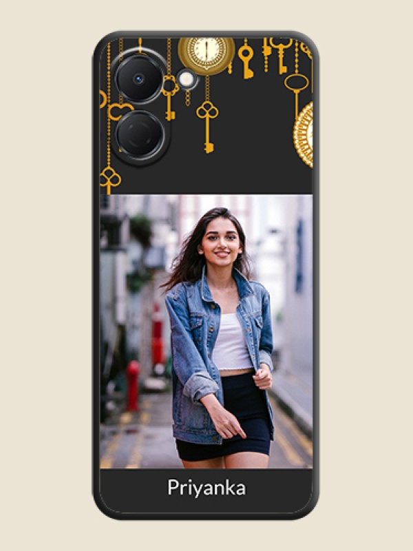 Custom Decorative Design with Text On Space Black Custom Soft Matte Mobile Back Cover - Tecno Spark Go 3