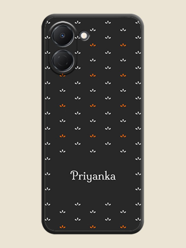 Custom Simple Pattern With Custom Text On Space Black Custom Soft Matte Mobile Back Cover - Tecno Spark Go 3