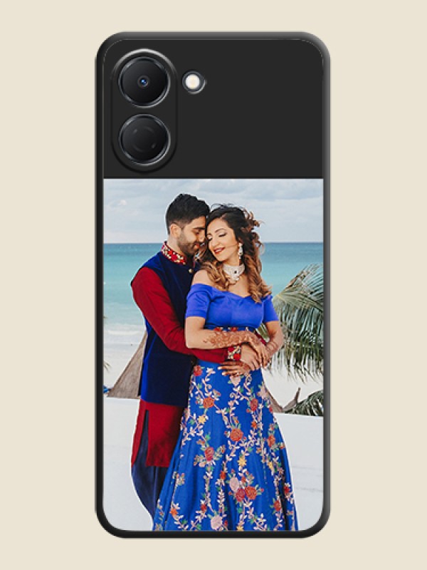 Custom Image Upload With Space Black Color On Custom Soft Matte Mobile Back Cover - Tecno Spark Go 3