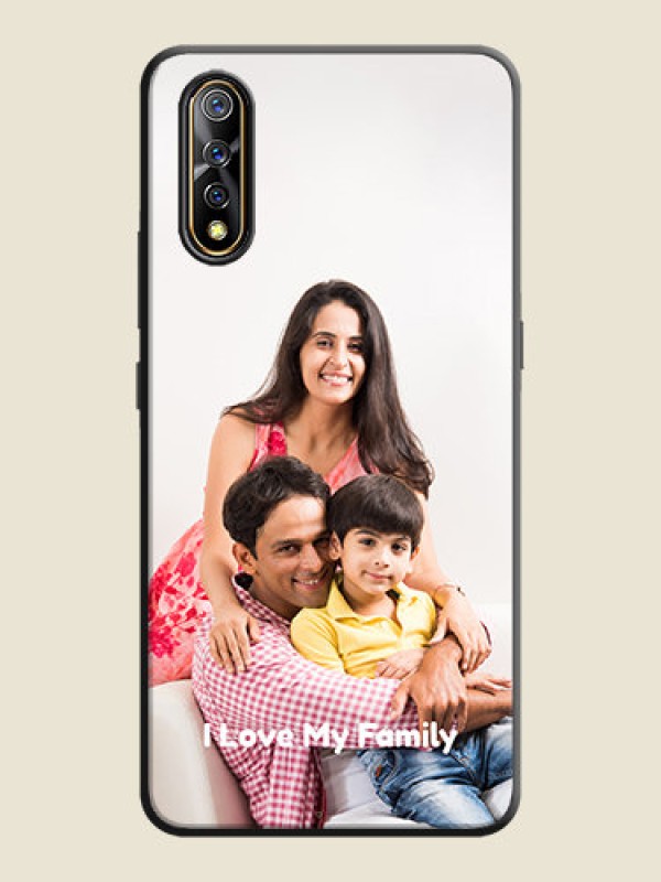 Custom Full Single Pic Upload With Text On Space Black Personalized Soft Matte Phone Covers -Vivo S1