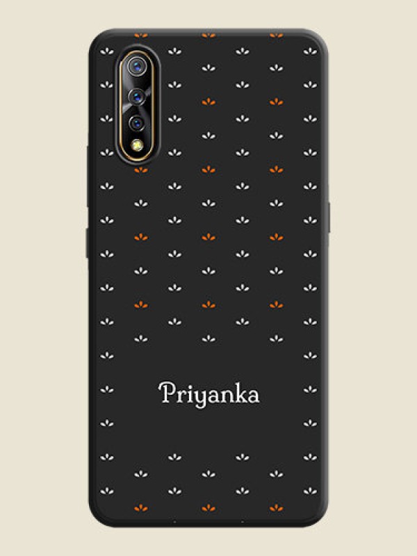 Custom Simple Pattern With Custom Text On Space Black Personalized Soft Matte Phone Covers -Vivo S1