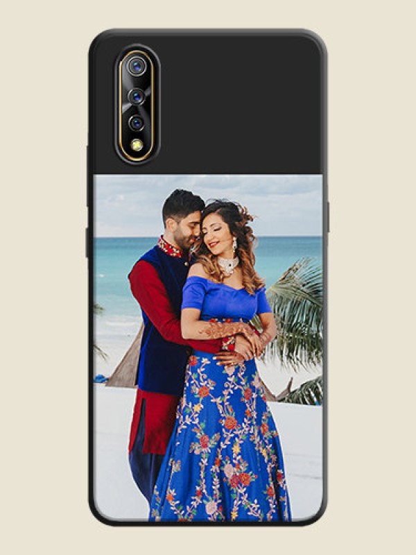 Custom Image Upload With Space Black Color On Custom Soft Matte Mobile Back Cover - Vivo S1