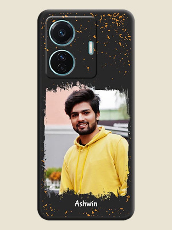 Custom Spray Free Design on Photo on Space Black Soft Matte Phone Cover - Vivo T1 Pro 5G