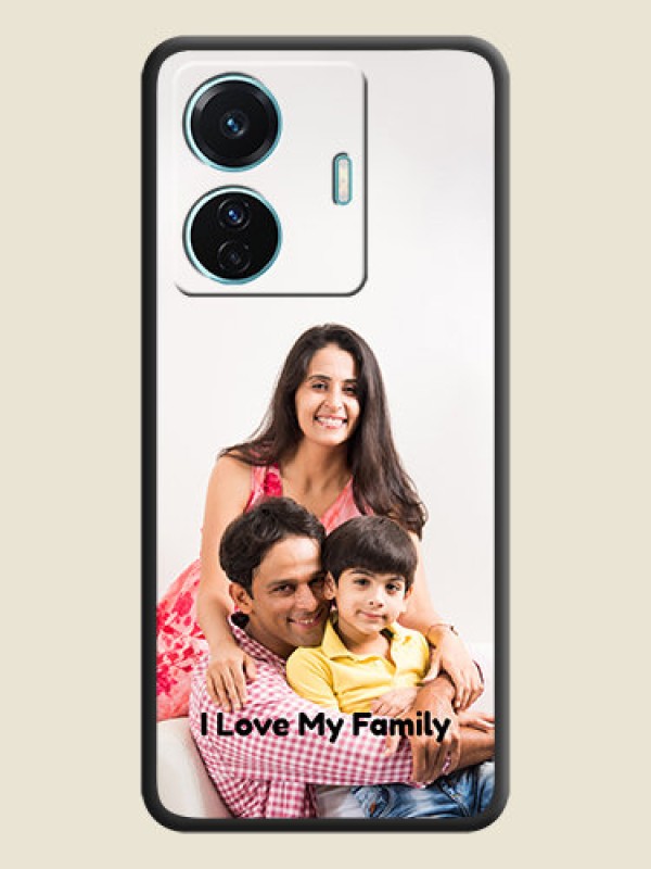 Custom Full Single Pic Upload With Text On Space Black Personalized Soft Matte Phone Covers -Vivo T1 Pro 5G