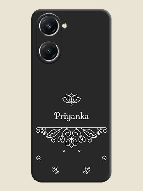 Custom Lotus Garden Custom Text On Space Black Custom Soft Matte Mobile Back Cover - Vivo T3 Lite 5G