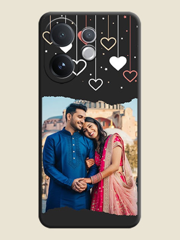 Custom Love Hangings with Splash Wave Picture On Space Black Custom Soft Matte Mobile Back Cover - Vivo T4 Pro 5G