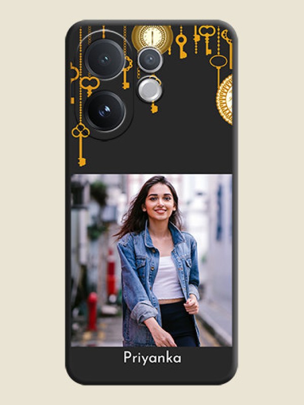 Custom Decorative Design with Text On Space Black Custom Soft Matte Mobile Back Cover - Vivo T4 Pro 5G