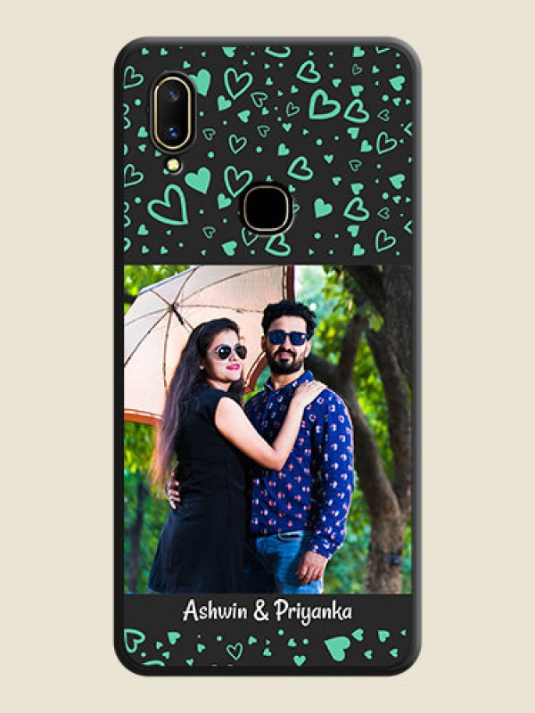 Custom Sea Green Indefinite Love Pattern - Photo on Space Black Soft Matte Mobile Cover - Vivo V11