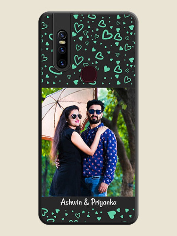 Custom Sea Green Indefinite Love Pattern on Photo on Space Black Soft Matte Mobile Cover - Vivo V15