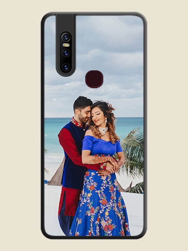 Custom Full Single Pic Upload On Space Black Personalized Soft Matte Phone Covers -Vivo V15