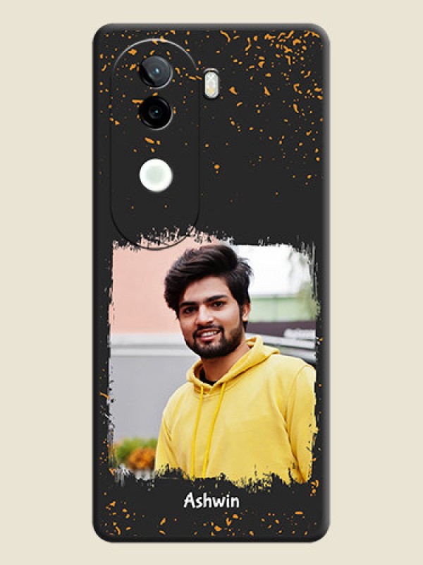 Custom Spray Free Design on Photo On Space Black Custom Soft Matte Mobile Back Cover - Vivo V40e 5G