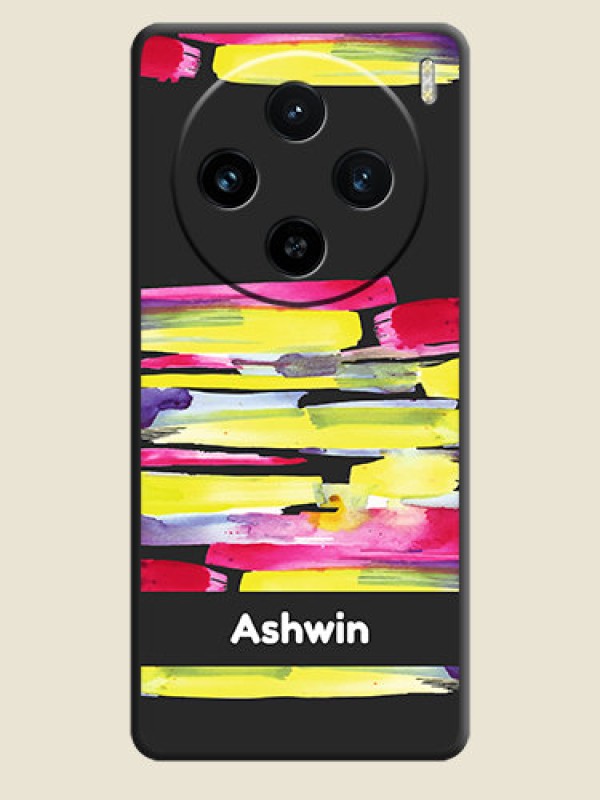 Custom Brush Coloured on Space Black Personalized Soft Matte Phone Covers - Vivo X100 5G