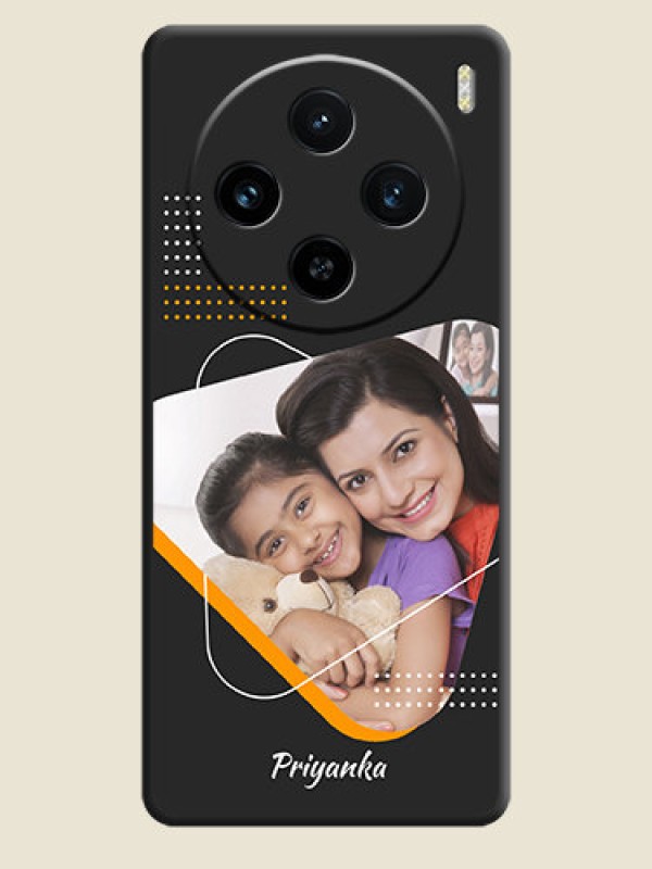 Custom Yellow Triangle - Photo on Space Black Soft Matte Phone Cover - Vivo X100 5G
