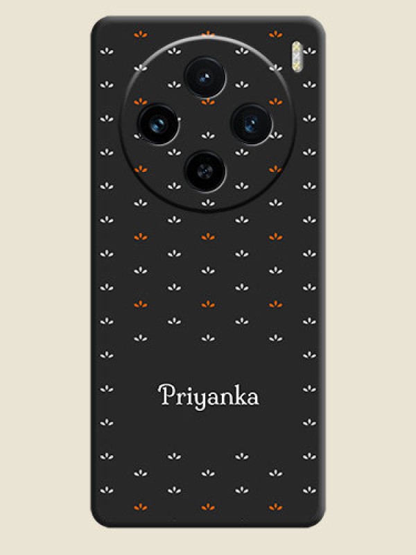 Custom Simple Pattern With Custom Text On Space Black Personalized Soft Matte Phone Covers - Vivo X100 5G