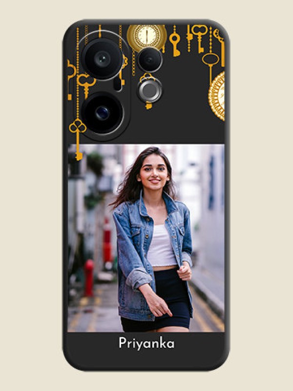 Custom Decorative Design with Text On Space Black Custom Soft Matte Mobile Back Cover - Vivo X200 FE 5G