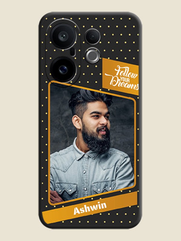 Custom Follow Your Dreams with White Dots On Space Black Custom Soft Matte Mobile Back Cover - Vivo X200 FE 5G