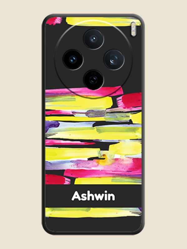 Custom Brush Coloured On Space Black Custom Soft Matte Mobile Back Cover - Vivo X200T 5G