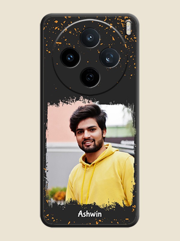 Custom Spray Free Design on Photo On Space Black Custom Soft Matte Mobile Back Cover - Vivo X200T 5G