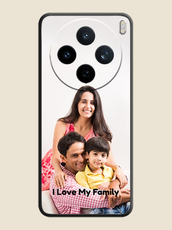 Custom Full Single Pic Upload With Text On Space Black Custom Soft Matte Mobile Back Cover - Vivo X200T 5G