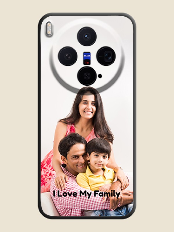 Custom Full Single Pic Upload With Text On Space Black Custom Soft Matte Mobile Back Cover - Vivo X300 5G