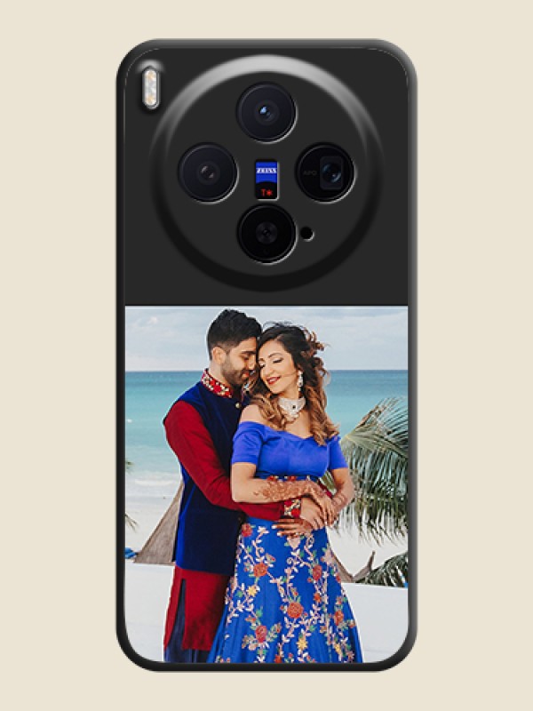 Custom Image Upload With Space Black Color On Custom Soft Matte Mobile Back Cover - Vivo X300 5G