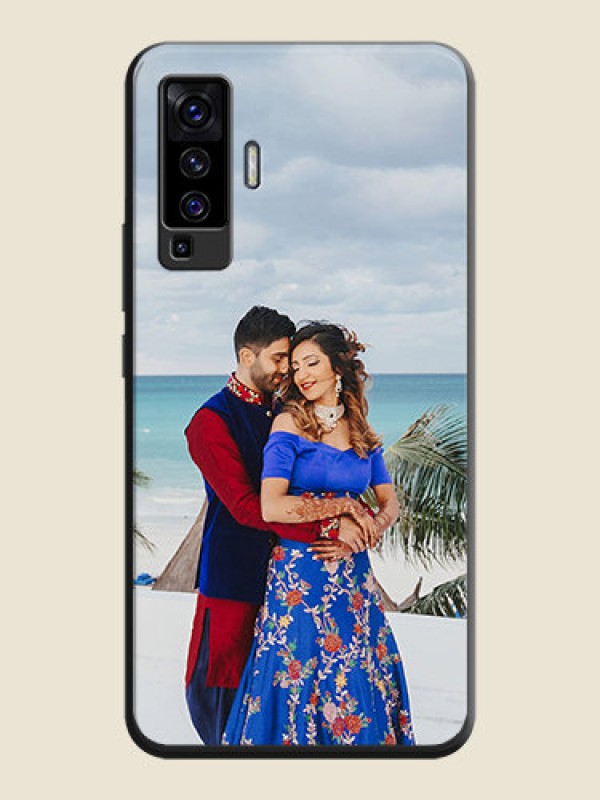 Custom Full Single Pic Upload On Space Black Personalized Soft Matte Phone Covers -Vivo X50 5G