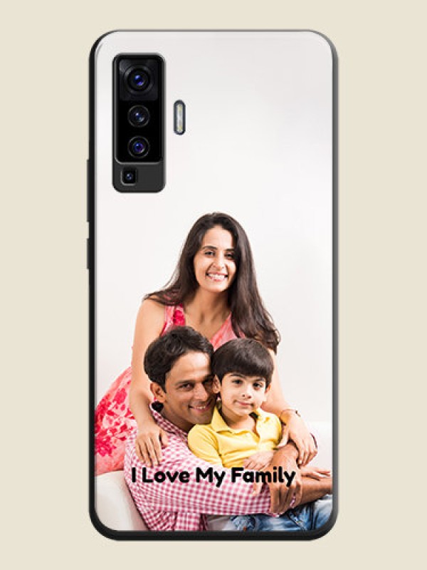 Custom Full Single Pic Upload With Text On Space Black Personalized Soft Matte Phone Covers -Vivo X50 5G