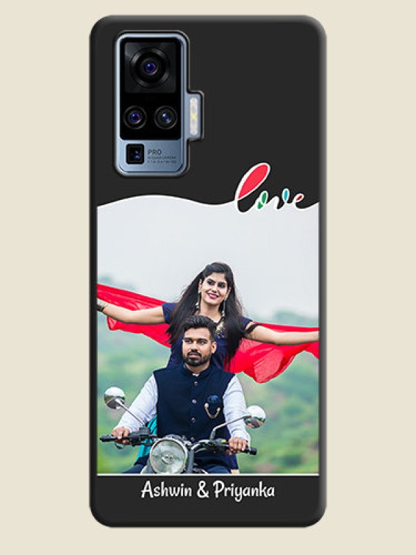 Custom Fall in Love Pattern with Picture - Photo on Space Black Soft Matte Mobile Case - Vivo X50 Pro 5G