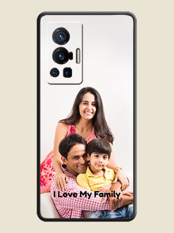 Custom Full Single Pic Upload With Text On Space Black Personalized Soft Matte Phone Covers -Vivo X70 Pro 5G