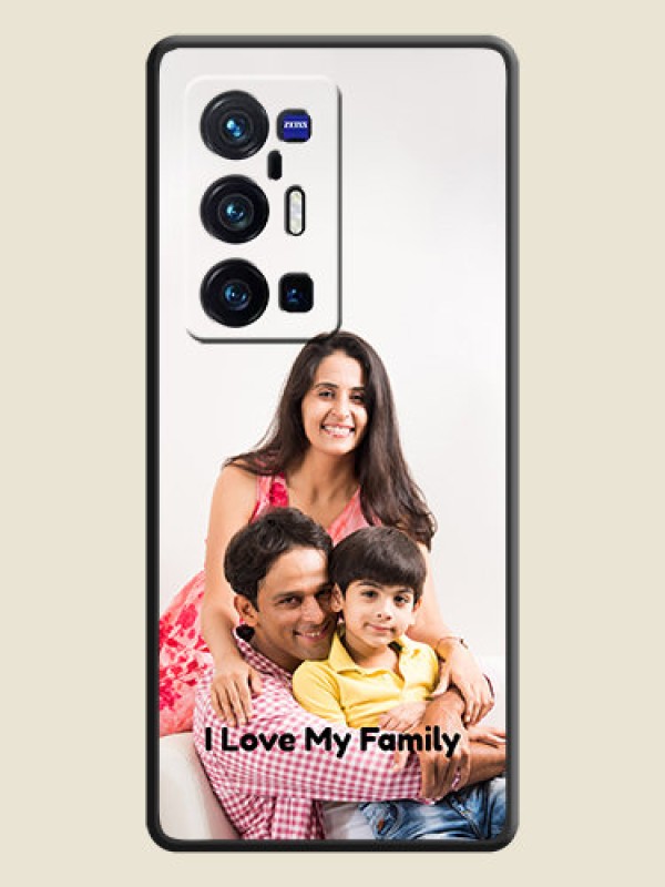 Custom Full Single Pic Upload With Text On Space Black Personalized Soft Matte Phone Covers -Vivo X70 Pro Plus 5G