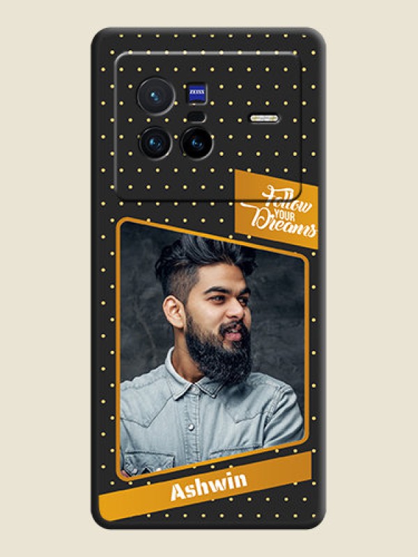 Custom Follow Your Dreams with White Dots on Space Black Custom Soft Matte Phone Cases - Vivo X80 5G