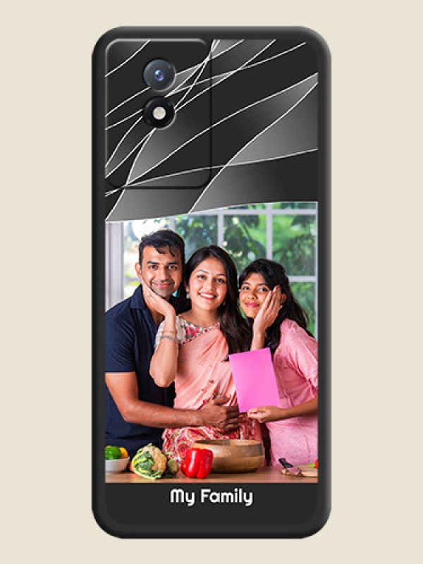 Custom Mixed Wave Lines on Photo on Space Black Soft Matte Mobile Cover - Vivo Y02