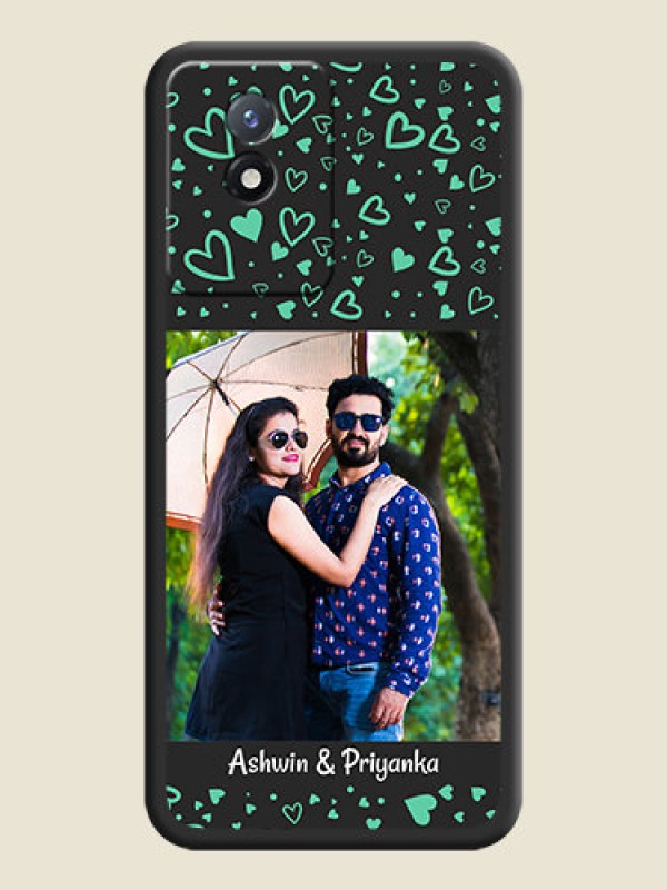 Custom Sea Green Indefinite Love Pattern on Photo on Space Black Soft Matte Mobile Cover - Vivo Y02t