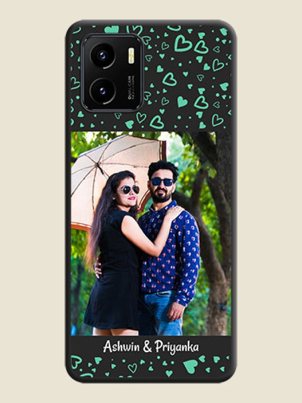 Custom Sea Green Indefinite Love Pattern on Photo on Space Black Soft Matte Mobile Cover - Vivo Y15s