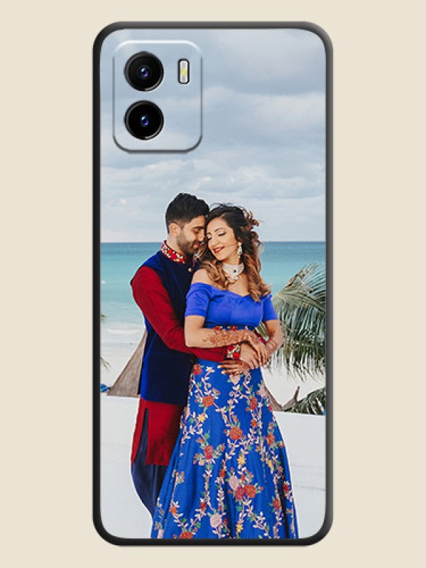 Custom Full Single Pic Upload On Space Black Personalized Soft Matte Phone Covers -Vivo Y15S