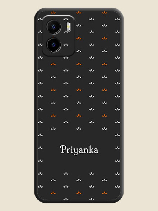 Custom Simple Pattern With Custom Text On Space Black Personalized Soft Matte Phone Covers -Vivo Y15S