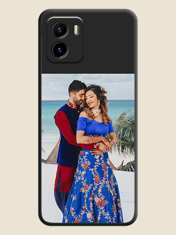 Custom Image Upload With Space Black Color On Custom Soft Matte Mobile Back Cover - Vivo Y15S