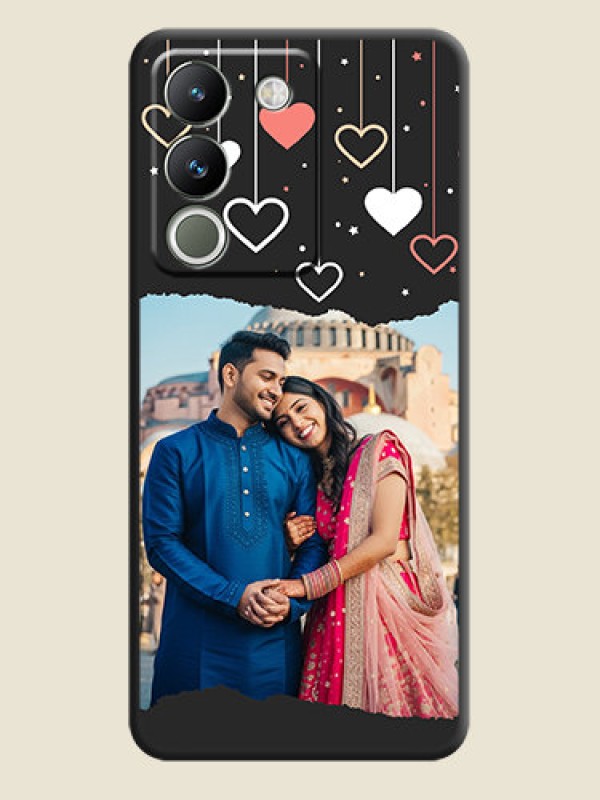 Custom Love Hangings with Splash Wave Picture On Space Black Custom Soft Matte Mobile Back Cover - Vivo Y200 5G