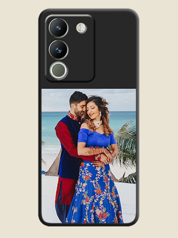 Custom Image Upload With Space Black Color On Custom Soft Matte Mobile Back Cover - Vivo Y200 5G